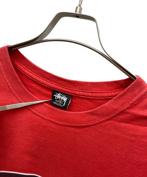 stussy（ステューシー）stussy (ステューシー) プリントTシャツ レッド サイズ:XLの古着・服飾アイテム