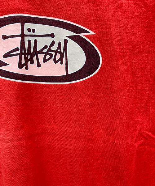 stussy（ステューシー）stussy (ステューシー) プリントTシャツ レッド サイズ:XLの古着・服飾アイテム