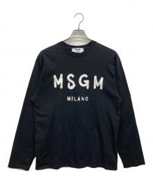 MSGM（エムエスジーエム）の古着「フロントロゴロンT」｜ブラック