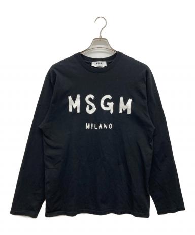 中古・古着通販】MSGM (エムエスジーエム) フロントロゴロンT ブラック