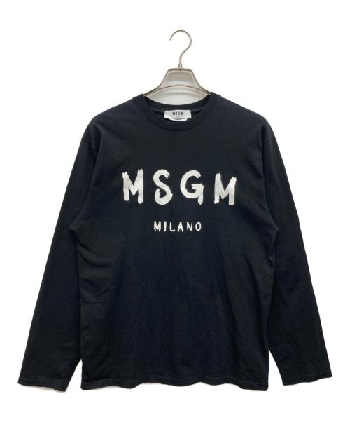 MSGM（エムエスジーエム）MSGM (エムエスジーエム) フロントロゴロンT ブラック サイズ:Sの古着・服飾アイテム
