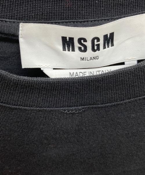MSGM（エムエスジーエム）MSGM (エムエスジーエム) フロントロゴロンT ブラック サイズ:Sの古着・服飾アイテム