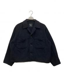 Y's（ワイズ）の古着「クロップド丈ウールジャケット」｜ネイビー