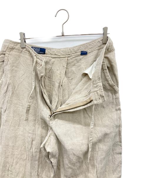 POLO RALPH LAUREN（ポロ・ラルフローレン）POLO RALPH LAUREN (ポロ・ラルフローレン) 90s リネンパンツ アイボリー サイズ:Lの古着・服飾アイテム