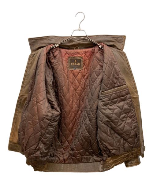 URBAN（アーバン）URBAN (アーバン) フライト型レザージャケット ブラウン サイズ:LLの古着・服飾アイテム