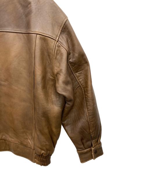URBAN（アーバン）URBAN (アーバン) フライト型レザージャケット ブラウン サイズ:LLの古着・服飾アイテム