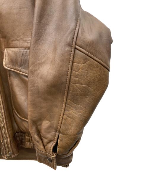 URBAN（アーバン）URBAN (アーバン) フライト型レザージャケット ブラウン サイズ:LLの古着・服飾アイテム