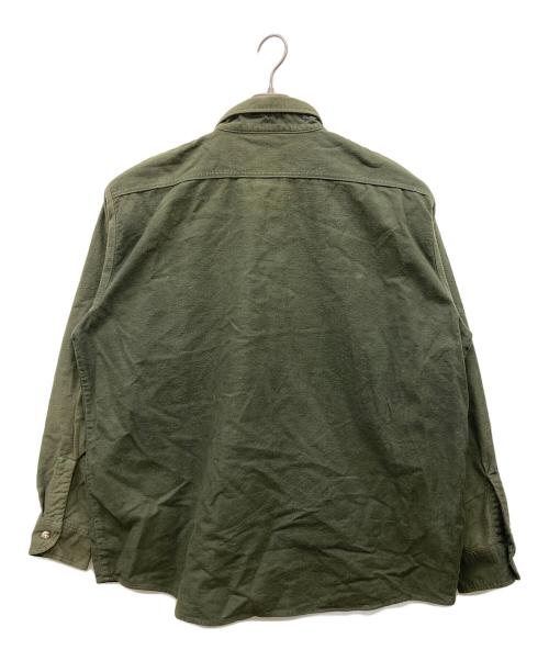 OSH KOSH（オシュコシュ）OSH KOSH (オシュコシュ) シャモアクロスシャツ 三角タグ グリーン サイズ:XLRの古着・服飾アイテム
