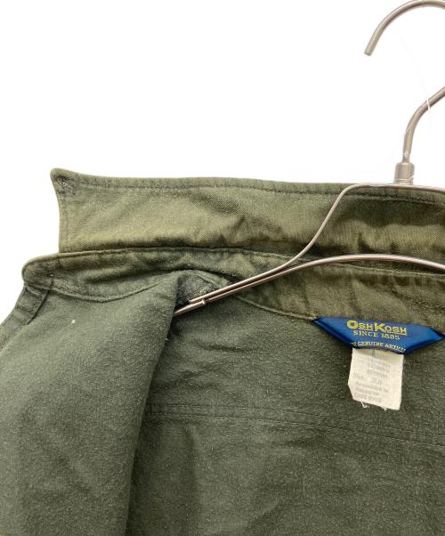 OSH KOSH（オシュコシュ）OSH KOSH (オシュコシュ) シャモアクロスシャツ 三角タグ グリーン サイズ:XLRの古着・服飾アイテム