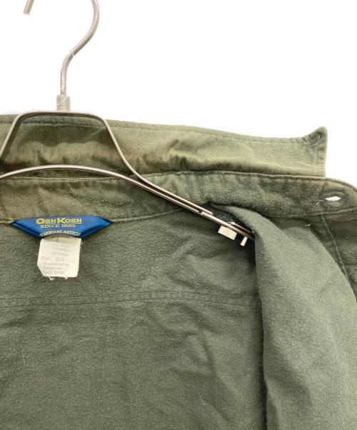 OSH KOSH（オシュコシュ）OSH KOSH (オシュコシュ) シャモアクロスシャツ 三角タグ グリーン サイズ:XLRの古着・服飾アイテム