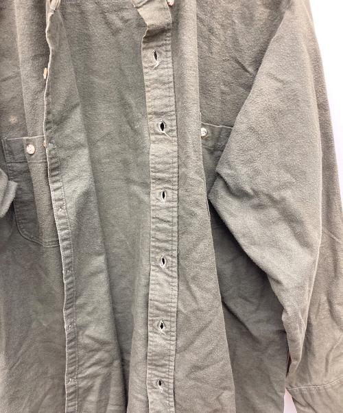 OSH KOSH（オシュコシュ）OSH KOSH (オシュコシュ) シャモアクロスシャツ 三角タグ グリーン サイズ:XLRの古着・服飾アイテム