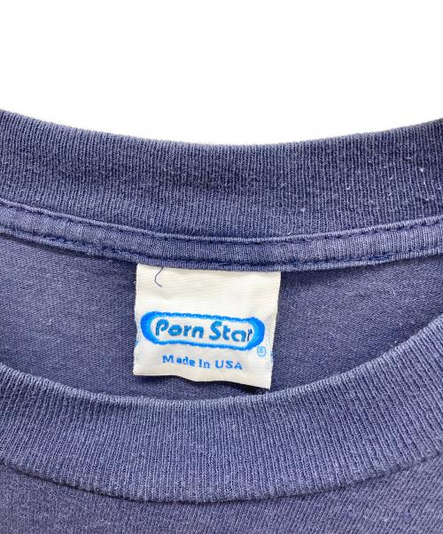 PORN STAR（ポルノスター）porn star (ポルノスター) 90s プリントTシャツ ネイビー サイズ:Lの古着・服飾アイテム