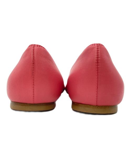 ALEXANDER McQUEEN（アレキサンダーマックイーン）ALEXANDER McQUEEN (アレキサンダーマックイーン) LEATHER SKULL BALLERINAS ピンク サイズ:39の古着・服飾アイテム