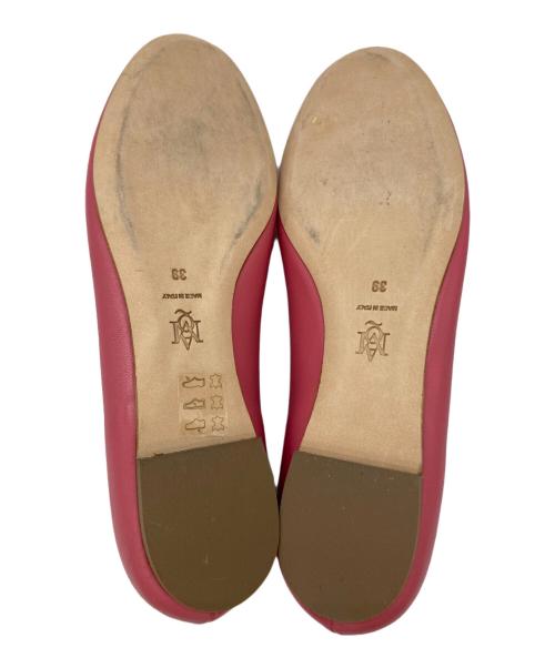 ALEXANDER McQUEEN（アレキサンダーマックイーン）ALEXANDER McQUEEN (アレキサンダーマックイーン) LEATHER SKULL BALLERINAS ピンク サイズ:39の古着・服飾アイテム