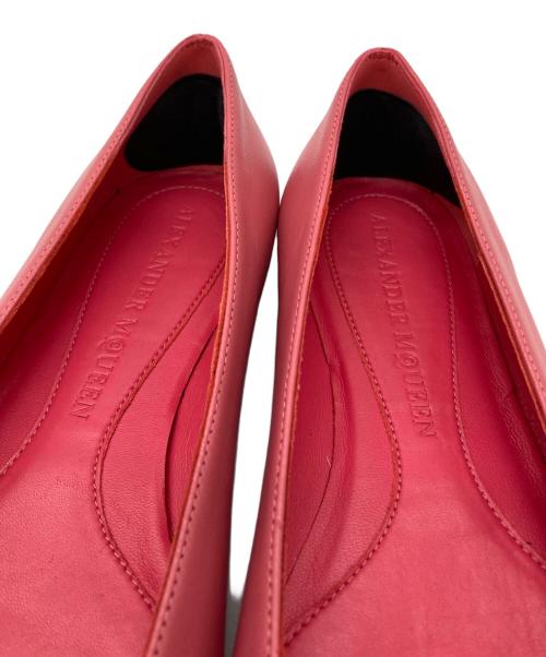 ALEXANDER McQUEEN（アレキサンダーマックイーン）ALEXANDER McQUEEN (アレキサンダーマックイーン) LEATHER SKULL BALLERINAS ピンク サイズ:39の古着・服飾アイテム