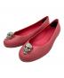 ALEXANDER McQUEEN（アレキサンダーマックイーン）の古着「LEATHER SKULL BALLERINAS」｜ピンク