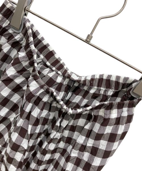 tricot COMME des GARCONS（トリココムデギャルソン）tricot COMME des GARCONS (トリココムデギャルソン) ギンガムチェックフレアスカート ブラック×ホワイト サイズ:なしの古着・服飾アイテム
