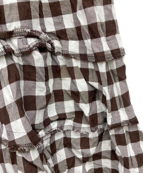 tricot COMME des GARCONS（トリココムデギャルソン）tricot COMME des GARCONS (トリココムデギャルソン) ギンガムチェックフレアスカート ブラック×ホワイト サイズ:なしの古着・服飾アイテム