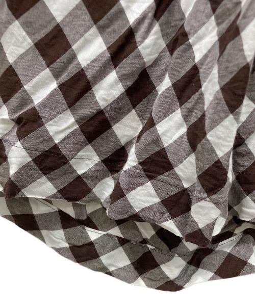 tricot COMME des GARCONS（トリココムデギャルソン）tricot COMME des GARCONS (トリココムデギャルソン) ギンガムチェックフレアスカート ブラック×ホワイト サイズ:なしの古着・服飾アイテム
