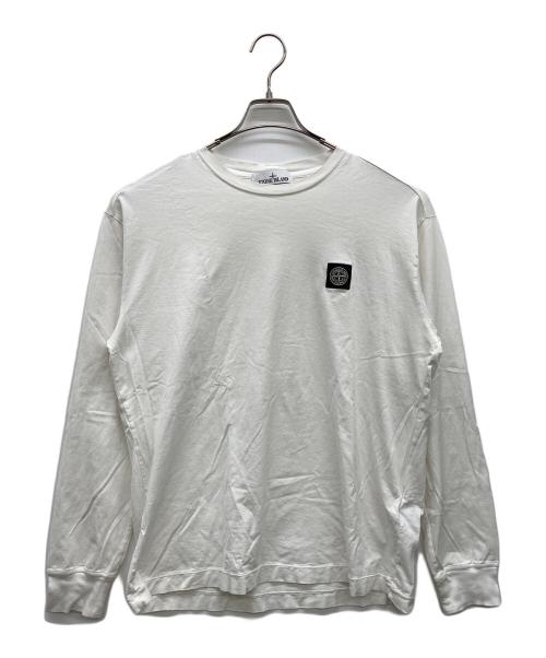 STONE ISLAND（ストーンアイランド）STONE ISLAND (ストーンアイランド) ロゴパッチクルーネックカットソー ホワイト サイズ:XLの古着・服飾アイテム