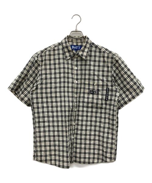 BoTT（ボット）BoTT (ボット) Plaid S/S Shirt ホワイト×ブラック サイズ:Mの古着・服飾アイテム
