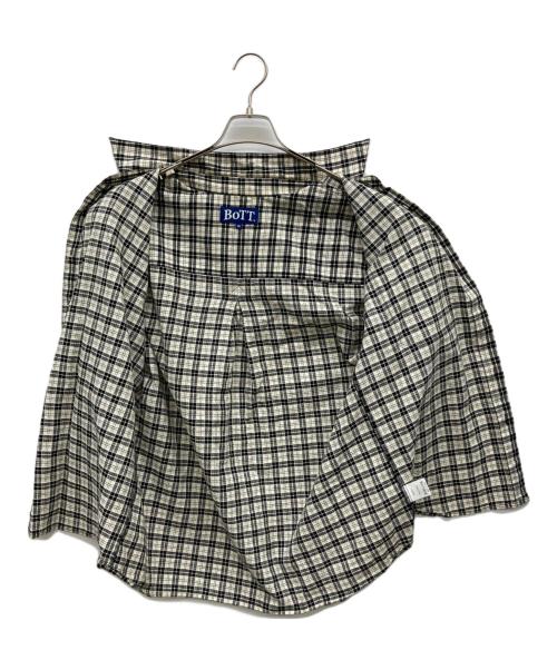 BoTT（ボット）BoTT (ボット) Plaid S/S Shirt ホワイト×ブラック サイズ:Mの古着・服飾アイテム