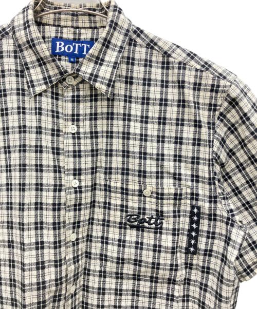 BoTT（ボット）BoTT (ボット) Plaid S/S Shirt ホワイト×ブラック サイズ:Mの古着・服飾アイテム