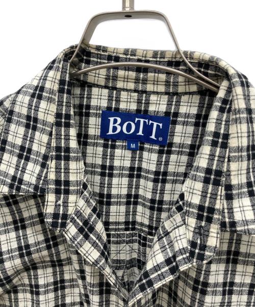 BoTT（ボット）BoTT (ボット) Plaid S/S Shirt ホワイト×ブラック サイズ:Mの古着・服飾アイテム