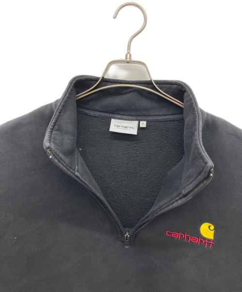 CarHartt（カーハート）CarHartt (カーハート) ハーフジップスウェット ブラック サイズ:XLの古着・服飾アイテム