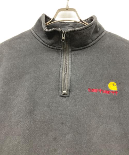 CarHartt（カーハート）CarHartt (カーハート) ハーフジップスウェット ブラック サイズ:XLの古着・服飾アイテム