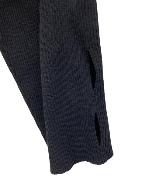 MANOF（マノフ）MANOF (マノフ) LOGO RIB KNIT LEGGINS ブラック サイズ:Sの古着・服飾アイテム