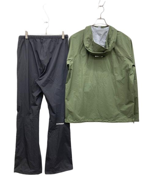 MAMMUT（マムート）MAMMUT (マムート) Masao Light Rain-Suit オリーブ×ブラック サイズ:2XL 未使用品の古着・服飾アイテム