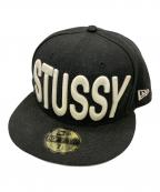 stussy×New Eraステューシー×ニューエラ）の古着「キャップ」｜ブラック