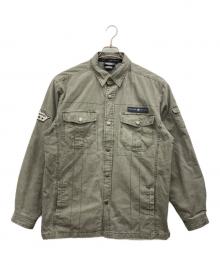 HARLEY-DAVIDSON（ハーレーダビッドソン）の古着「ダメージ加工ミリタリージャケット」｜カーキ