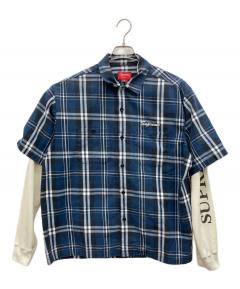 中古・古着通販】SUPREME (シュプリーム) CHERRY RAYON SHIRT ブラック