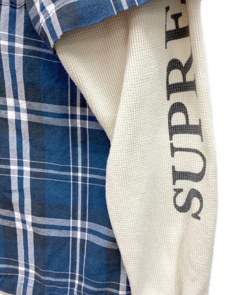 SUPREME（シュプリーム）Supreme (シュプリーム) Thermal work shirt plaid ネイビー サイズ:Mの古着・服飾アイテム