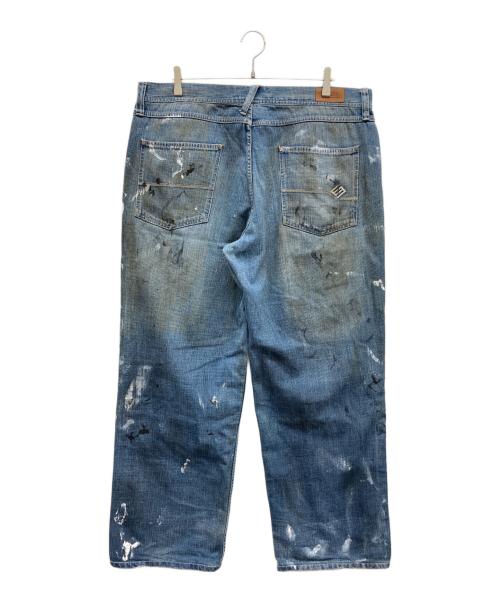 ENYCE（エニーチェ）ENYCE (エニーチェ) ペイントワイドデニムパンツ インディゴ サイズ:38の古着・服飾アイテム