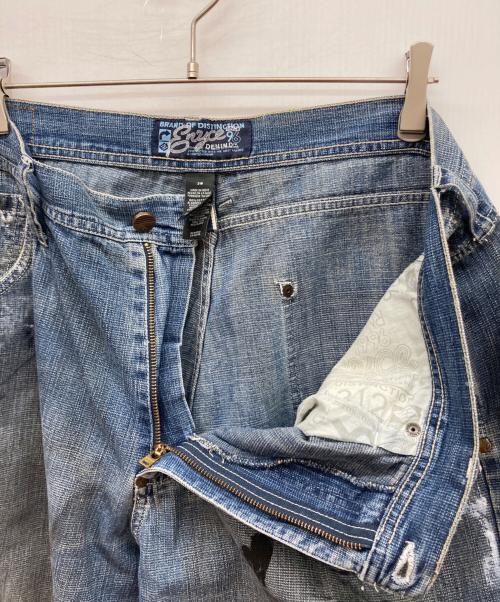 ENYCE（エニーチェ）ENYCE (エニーチェ) ペイントワイドデニムパンツ インディゴ サイズ:38の古着・服飾アイテム