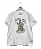 GANNIガニー）の古着「Basic Jersey Leopard Relaxed T-shirt」｜ホワイト