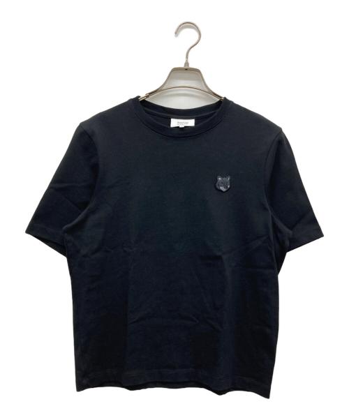 maison kitsune（メゾンキツネ）MAISON KITSUNE (メゾンキツネ) クルーネックTシャツ ブラック サイズ:XXSの古着・服飾アイテム