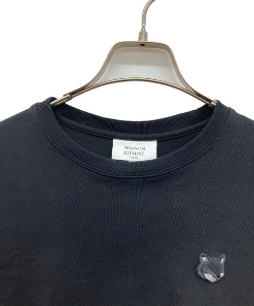 maison kitsune（メゾンキツネ）MAISON KITSUNE (メゾンキツネ) クルーネックTシャツ ブラック サイズ:XXSの古着・服飾アイテム