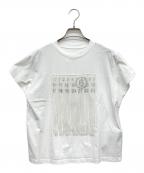 MM6 Maison Margielaエムエムシックスメゾンマルジェラ）の古着「フリンジTシャツ」｜ホワイト