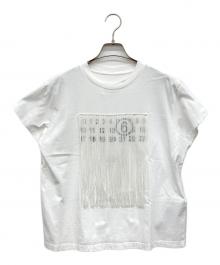 MM6 Maison Margiela（エムエムシックスメゾンマルジェラ）の古着「フリンジTシャツ」｜ホワイト