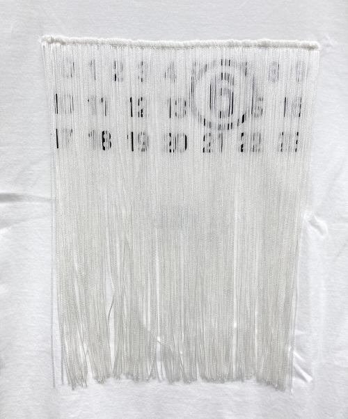MM6 Maison Margiela（エムエムシックスメゾンマルジェラ）MM6 Maison Margiela (エムエムシックスメゾンマルジェラ) フリンジTシャツ ホワイト サイズ:L 未使用品の古着・服飾アイテム