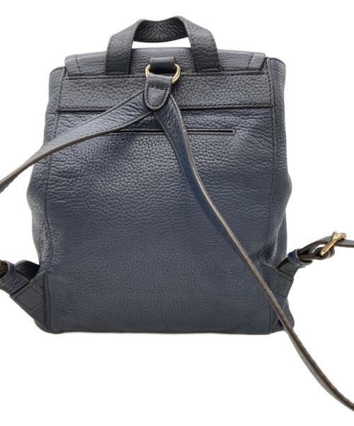 MICHAEL KORS（マイケルコース）MICHAEL KORS (マイケルコース) フラップ巾着レザーバック ネイビーの古着・服飾アイテム