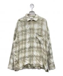 REMI RELIEF（レミレリーフ）の古着「CHECK 2WAY SHIRT」｜ベージュ