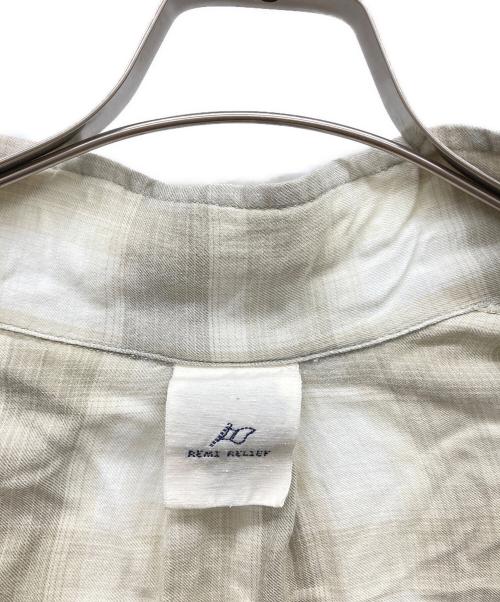 REMI RELIEF（レミレリーフ）REMI RELIEF (レミレリーフ) CHECK 2WAY SHIRT ベージュ サイズ:Fの古着・服飾アイテム