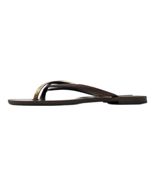 NICOLAS LAINAS（ニコラスライナス）NICOLAS LAINAS (ニコラスライナス) クロストングサンダル ブラウン サイズ:38の古着・服飾アイテム