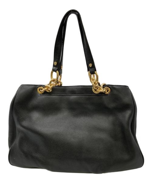 MICHAEL KORS（マイケルコース）MICHAEL KORS (マイケルコース) レザートートバッグ ブラックの古着・服飾アイテム