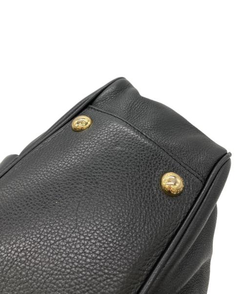 MICHAEL KORS（マイケルコース）MICHAEL KORS (マイケルコース) レザートートバッグ ブラックの古着・服飾アイテム
